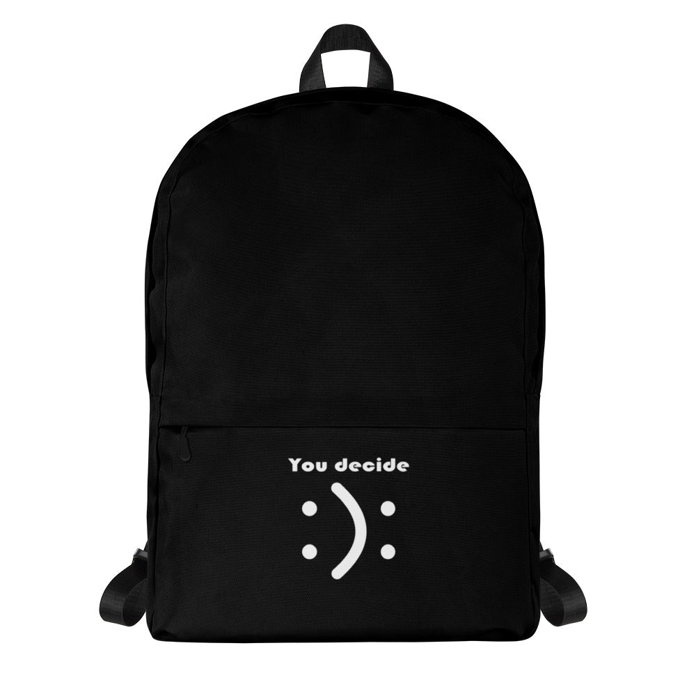 you decide backpack black front view