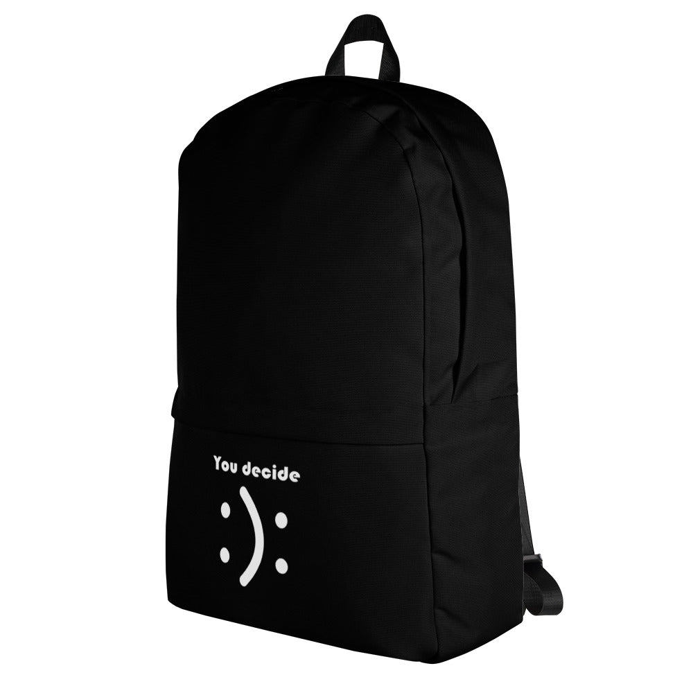 you decide backpack black side view