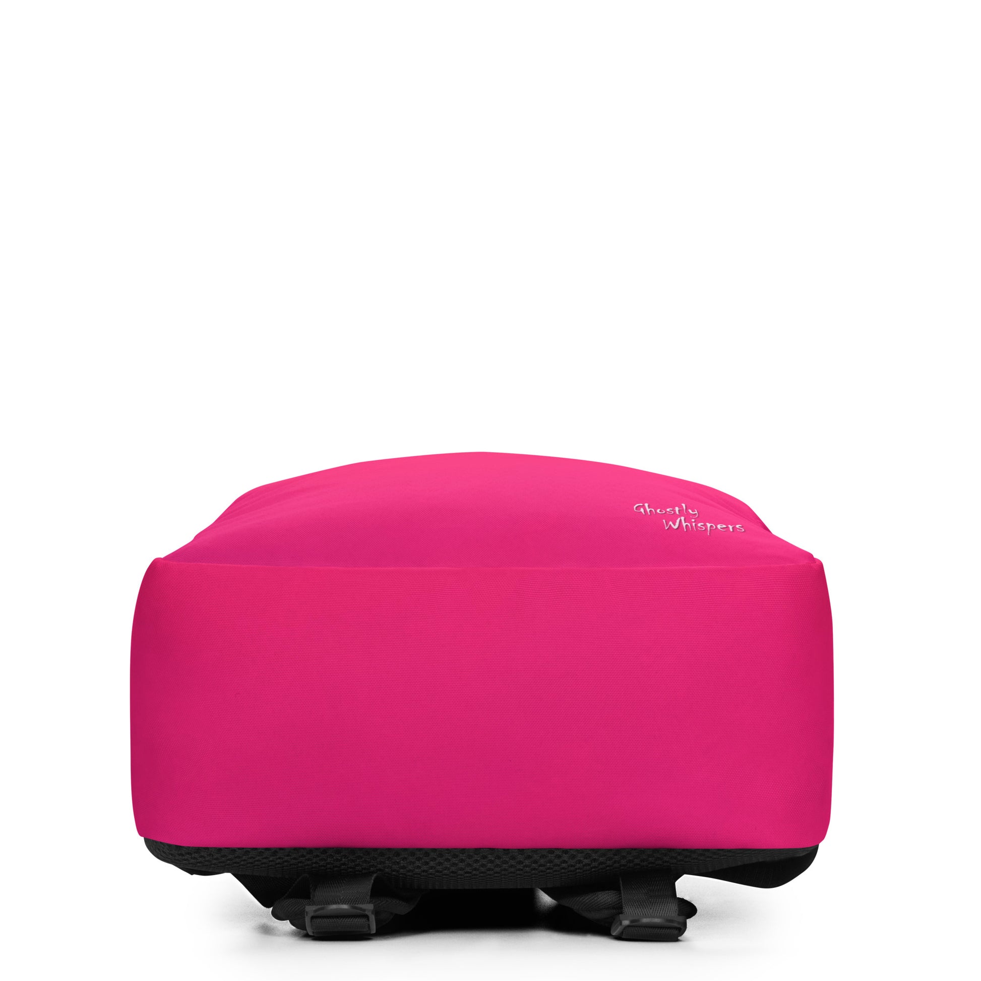 pink minimalist backpack bottom side