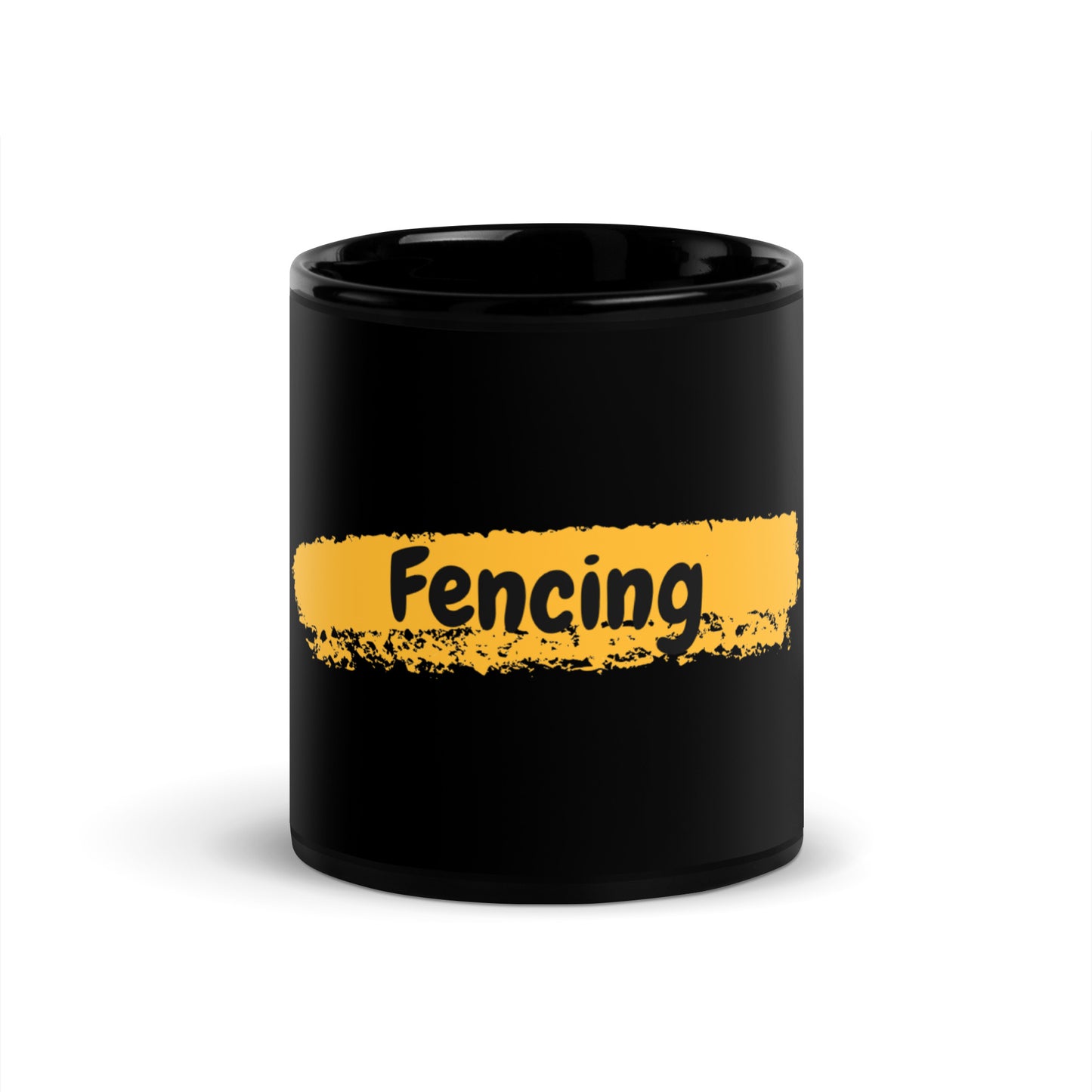 Fencing Black Glossy Mug F10