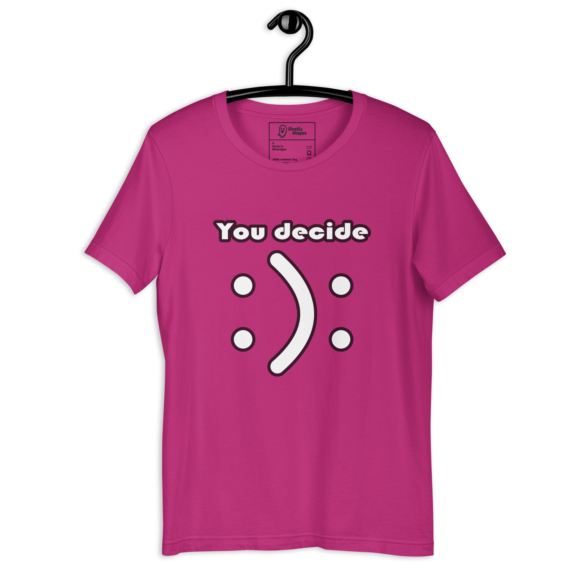 you decide unisex t-shirt berry front view