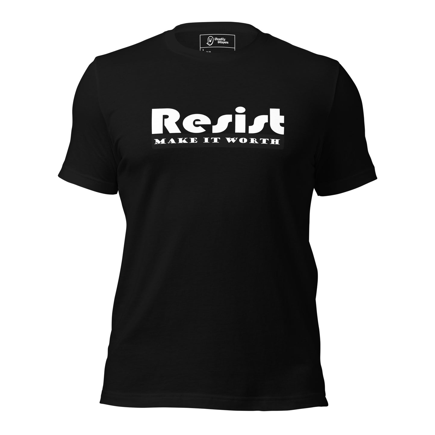 resist t-shirt black front view