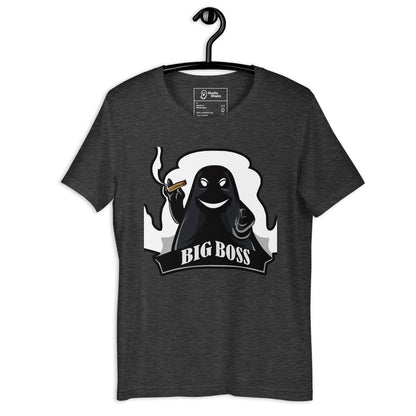 big boss men's t-shirt dark grey heather front view