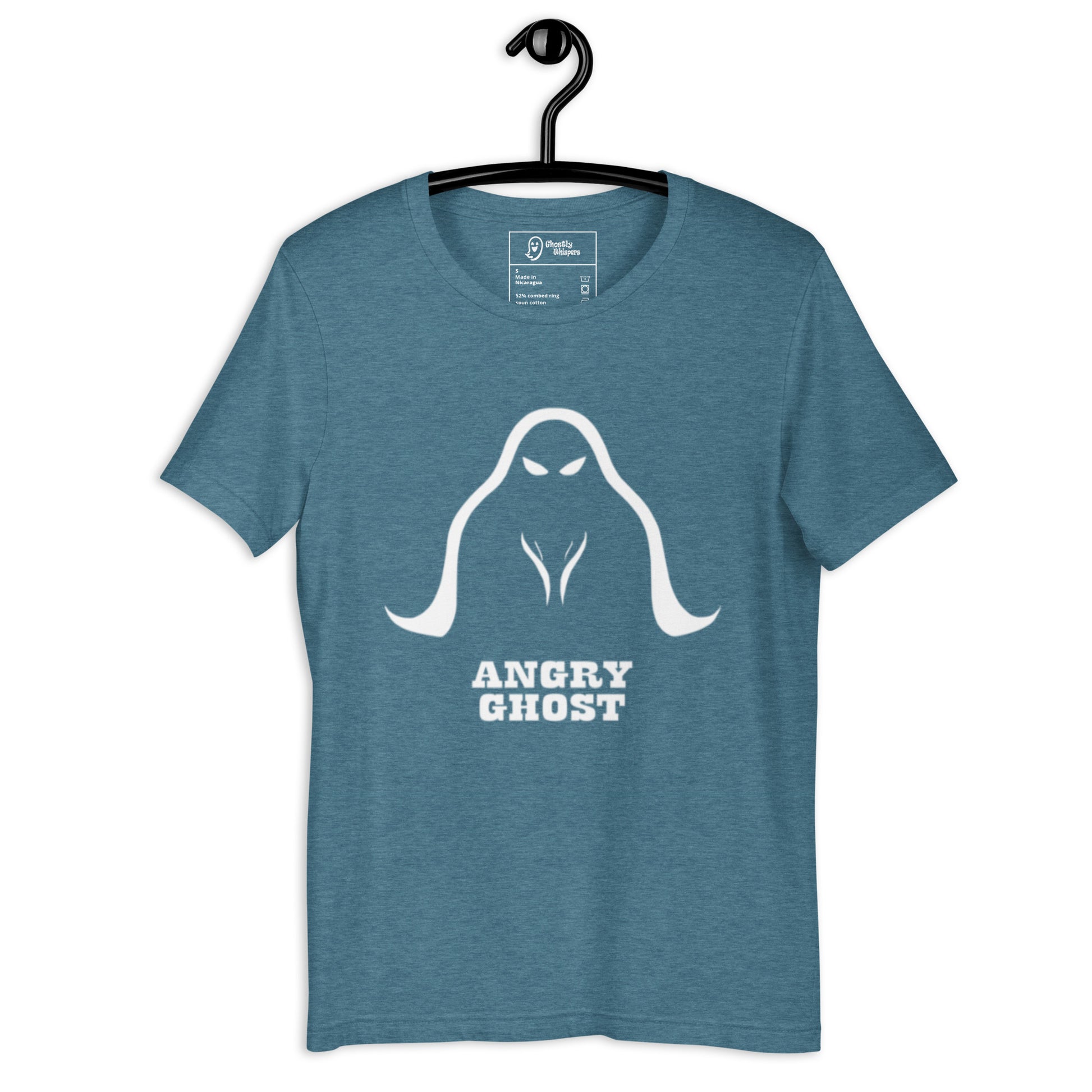 Angry Ghost Unisex t-shirt heather deep teal front side