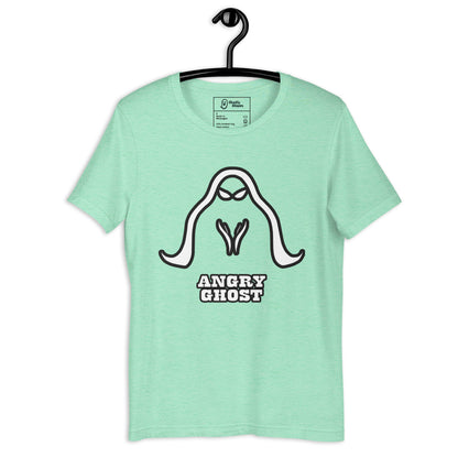 Angry Ghost Unisex t-shirt heather mint front side