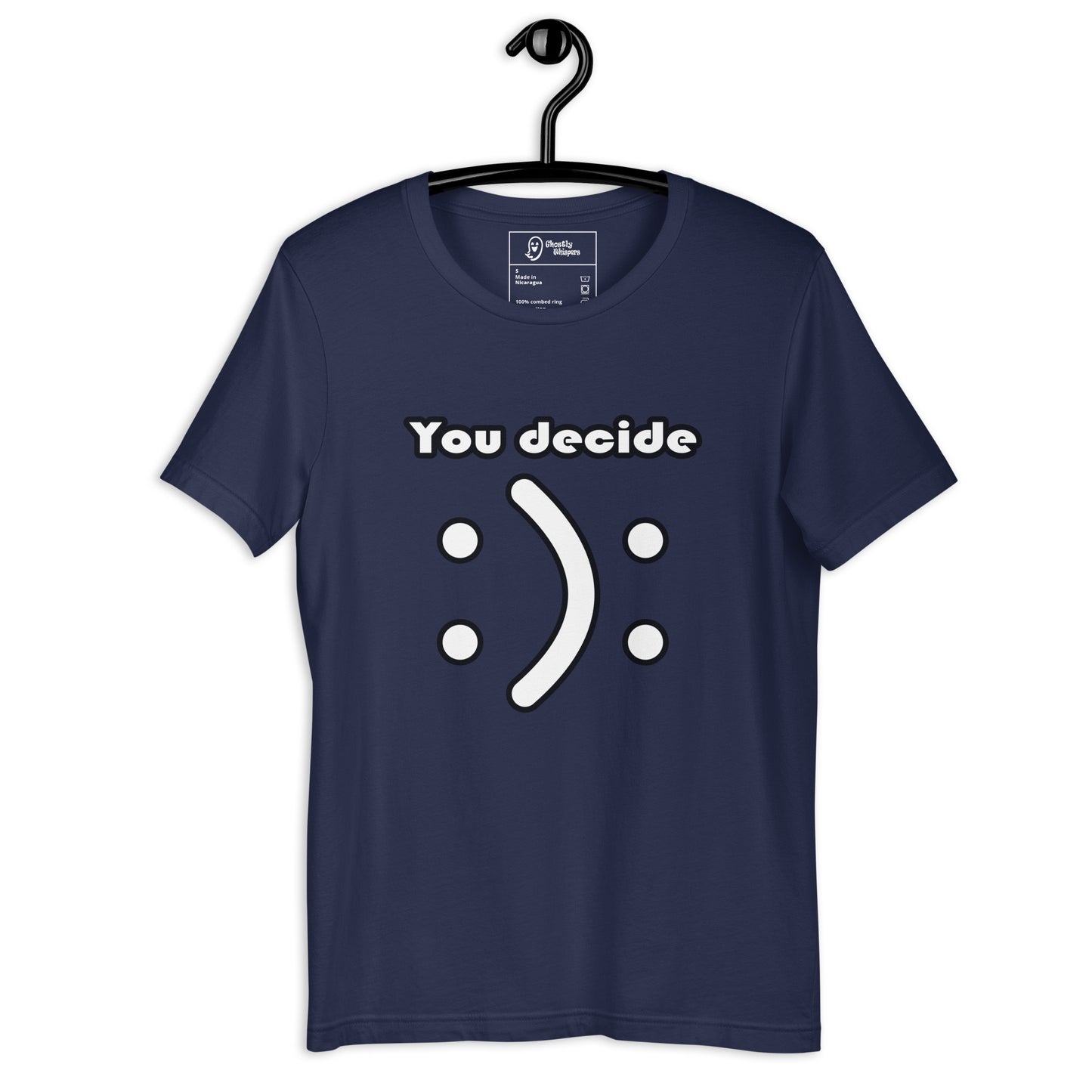 you decide unisex t-shirt navy front view