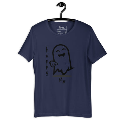 happy me unisex t-shirt navy front view