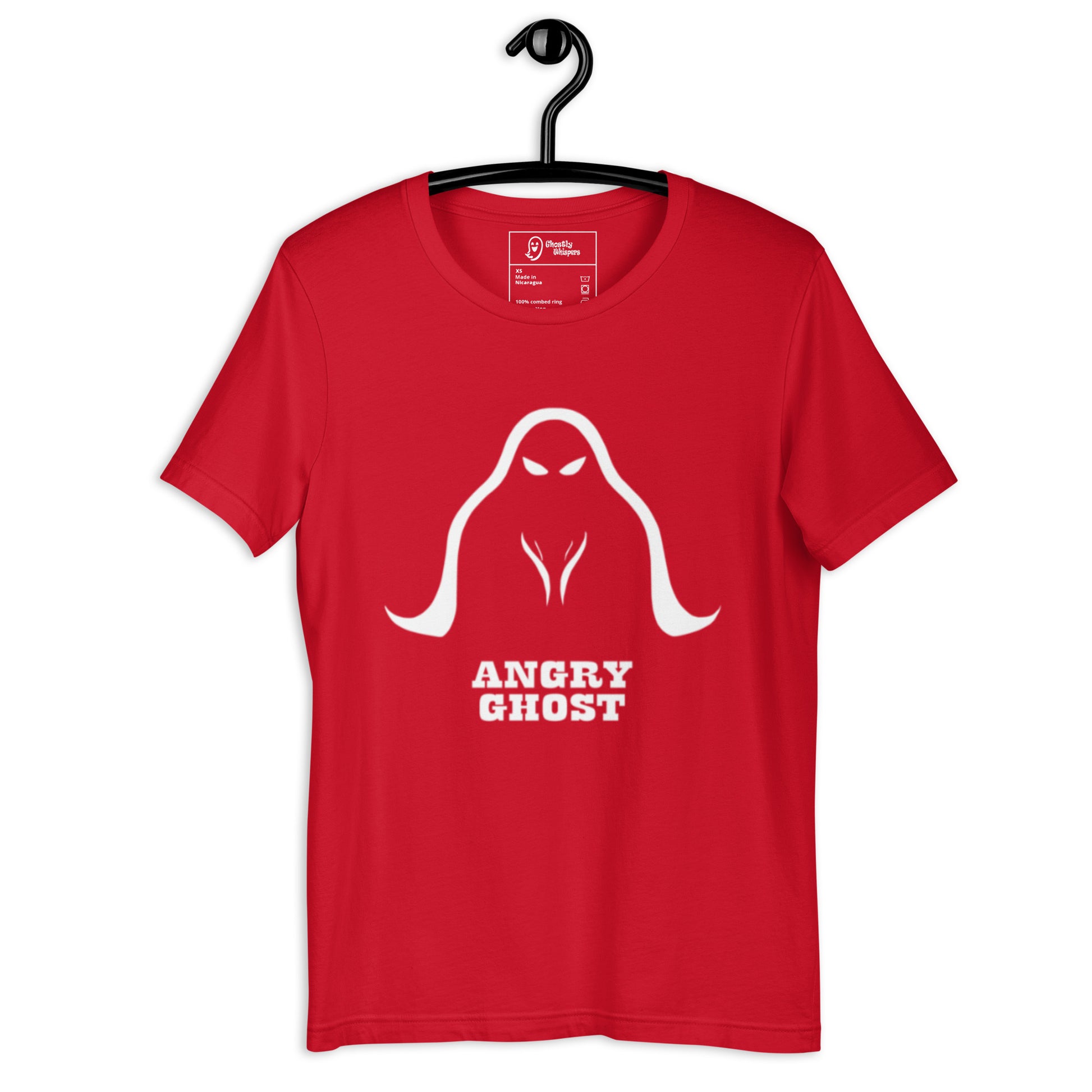 Angry Ghost Unisex t-shirt red front side