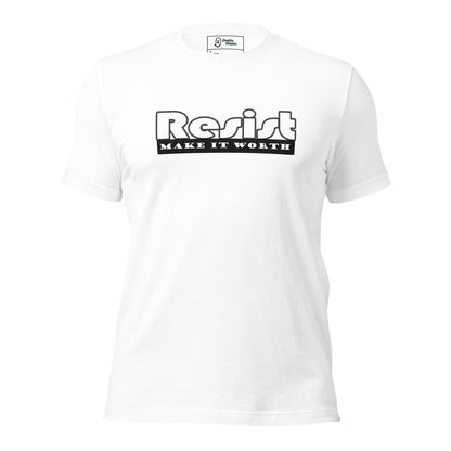 resist t-shirt white front view