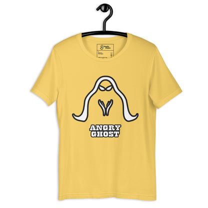 Angry Ghost Unisex t-shirt yellow front side