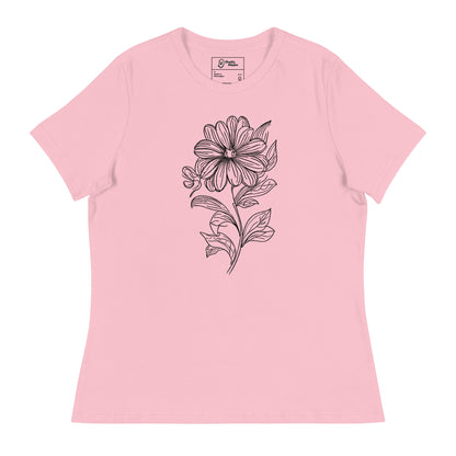 bloom women's t-shirt pink front view