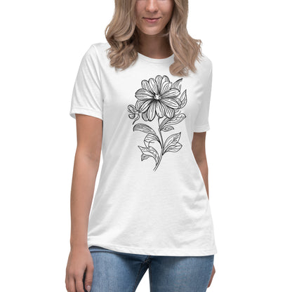 bloom women's t-shirt white mockup front view